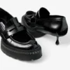 Jimmy Choo Noir Kei Ninomiya Maxi Loafer Zwarte gepolijste kalfsleren loafers Jimmy Choo Noir Kei Ninomiya Maxi Loafer Zwarte gepolijste kalfsleren loafers