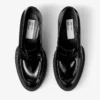Jimmy Choo Noir Kei Ninomiya Maxi Loafer Zwarte gepolijste kalfsleren loafers Jimmy Choo Noir Kei Ninomiya Maxi Loafer Zwarte gepolijste kalfsleren loafers