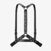 Jimmy Choo Noir Kei Ninomiya Single Star Harness Zwart glad kalfsleren harnas met metalen multi-sterrenversiering