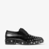 Jimmy Choo Noir Kei Ninomiya Star Schoen Zwarte gepolijste kalfsleren veterschoenen met sterrenversiering Jimmy Choo Noir Kei Ninomiya Star Schoen Zwarte gepolijste kalfsleren veterschoenen met sterrenversiering