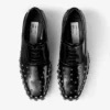 Jimmy Choo Noir Kei Ninomiya Star Schoen Zwarte gepolijste kalfsleren veterschoenen met sterrenversiering Jimmy Choo Noir Kei Ninomiya Star Schoen Zwarte gepolijste kalfsleren veterschoenen met sterrenversiering