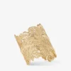 Kant-uitgesneden manchet Gouden metalen kant-manchetarmband Kant-uitgesneden manchet Gouden metalen kant-manchetarmband