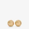 Kantbolletjes Oorbellen met bolletjes van metaal met gouden afwerking
