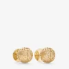 Kantbolletjes Oorbellen met bolletjes van metaal met gouden afwerking