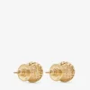 Kantbolletjes Oorbellen met bolletjes van metaal met gouden afwerking