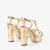 Kesia 120 gouden sandalen van vloeibaar metaal-effect leer Kesia 120 gouden sandalen van vloeibaar metaal-effect leer