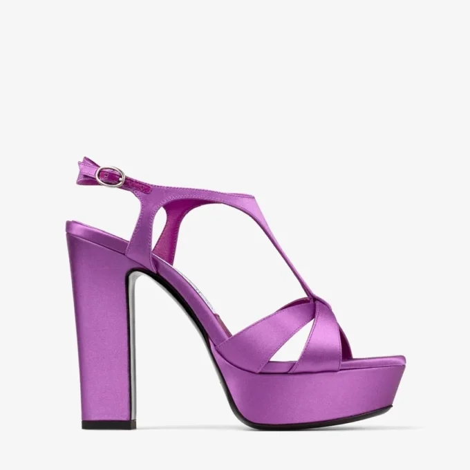Kesia 120 Violet Orchid satijnen sandalen Kesia 120 Violet Orchid satijnen sandalen
