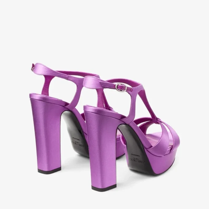 Kesia 120 Violet Orchid satijnen sandalen Kesia 120 Violet Orchid satijnen sandalen