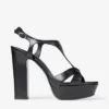 Kesia 120 zwarte leren sandalen Kesia 120 zwarte leren sandalen
