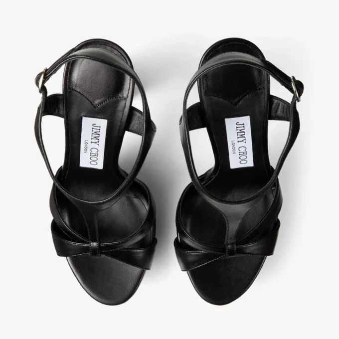 Kesia 120 zwarte leren sandalen Kesia 120 zwarte leren sandalen