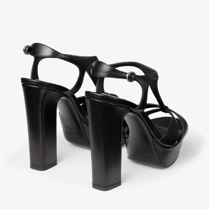 Kesia 120 zwarte leren sandalen Kesia 120 zwarte leren sandalen