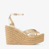 Korra 100 goudkleurige metallic nappaleer sleehakken