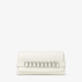 Kya Latte nappalederen clutch