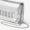 Kya zilvermetalen nappaleren clutch Kya zilvermetalen nappaleren clutch