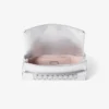 Kya zilvermetalen nappaleren clutch Kya zilvermetalen nappaleren clutch