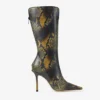 Laars Kniehoge laars van leer met pythonprint Laars Kniehoge laars van leer met pythonprint