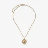 Lace Sphere-hanger Ketting met metalen bolhanger met gouden afwerking Lace Sphere-hanger Ketting met metalen bolhanger met gouden afwerking