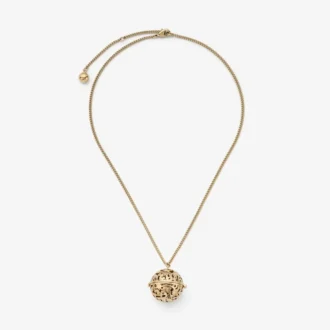 Lace Sphere-hanger Ketting met metalen bolhanger met gouden afwerking