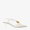 Lauri 50 Latte Mix Nappa-leren slingbacks met kralen Lauri 50 Latte Mix Nappa-leren slingbacks met kralen