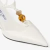 Lauri 50 Latte Mix Nappa-leren slingbacks met kralen Lauri 50 Latte Mix Nappa-leren slingbacks met kralen