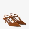 Lauri 50 Tan Mix suède slingbacks met kralen Lauri 50 Tan Mix suède slingbacks met kralen