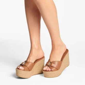 leda wedge 100 tan nappa leather mule wedge 2 330x330 - Leda Wedge 100 Tan Nappa Leather Mule Wedge