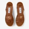 Lemi Wedge 100 Tan Mix suède sleehakken met kralen Lemi Wedge 100 Tan Mix suède sleehakken met kralen