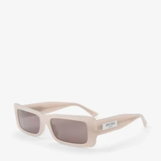 Lennon Opal Taupe rechthoekige zonnebril