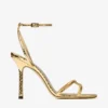Leo 100 gouden sandalen van Candy Wrap-leer
