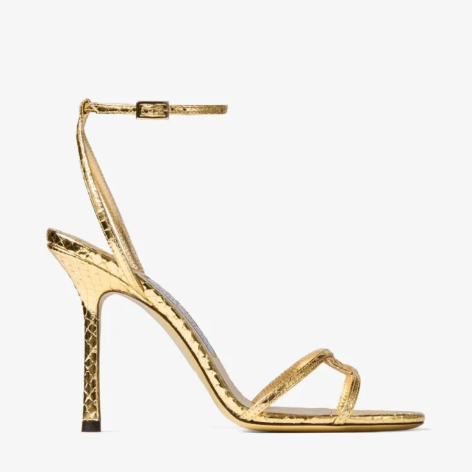 Leo 100 gouden sandalen van Candy Wrap-leer