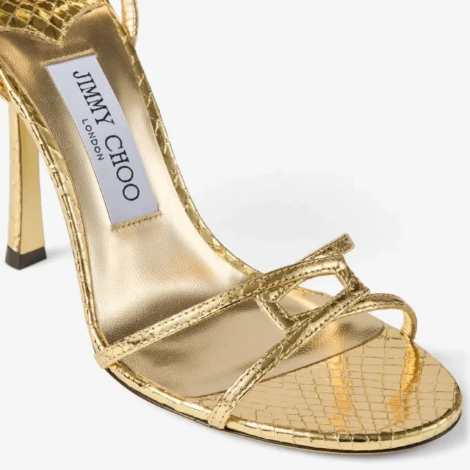 Leo 100 gouden sandalen van Candy Wrap-leer