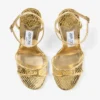 Leo 100 gouden sandalen van Candy Wrap-leer