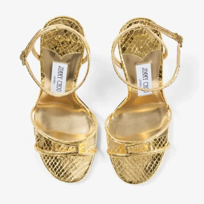 Leo 100 gouden sandalen van Candy Wrap-leer
