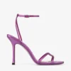 Leo 100 Violet Orchid satijnen sandalen