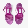 Leo 100 Violet Orchid satijnen sandalen