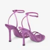 Leo 100 Violet Orchid satijnen sandalen