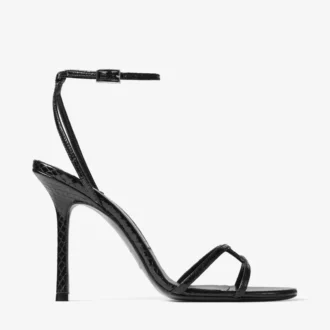 Leo 100 zwarte Candy Wrap-leren sandaal
