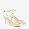 Leo 65 Buttermilk Elaphe-sandalen van bedrukt leer Leo 65 Buttermilk Elaphe-sandalen van bedrukt leer