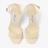 Leo 65 Buttermilk Elaphe-sandalen van bedrukt leer Leo 65 Buttermilk Elaphe-sandalen van bedrukt leer