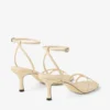 Leo 65 Buttermilk Elaphe-sandalen van bedrukt leer Leo 65 Buttermilk Elaphe-sandalen van bedrukt leer