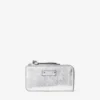 Lise portemonnee met ritssluiting van zilverkleurig vintage metallic leer Lise portemonnee met ritssluiting van zilverkleurig vintage metallic leer