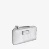 Lise portemonnee met ritssluiting van zilverkleurig vintage metallic leer Lise portemonnee met ritssluiting van zilverkleurig vintage metallic leer