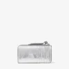 Lise portemonnee met ritssluiting van zilverkleurig vintage metallic leer Lise portemonnee met ritssluiting van zilverkleurig vintage metallic leer