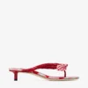 Liss 35 Ruby Red Mix Mule-sandalen van gemengd katoen met gingham-strik Liss 35 Ruby Red Mix Mule-sandalen van gemengd katoen met gingham-strik