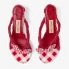 Liss 35 Ruby Red Mix Mule-sandalen van gemengd katoen met gingham-strik Liss 35 Ruby Red Mix Mule-sandalen van gemengd katoen met gingham-strik