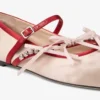 Loli Ballerina Macaron en Ruby Red satijnen ballerina’s met satijnen strikken Loli Ballerina Macaron en Ruby Red satijnen ballerina’s met satijnen strikken