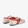 Loli Ballerina Macaron en Ruby Red satijnen ballerina’s met satijnen strikken Loli Ballerina Macaron en Ruby Red satijnen ballerina’s met satijnen strikken
