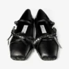 Loli Ballerina Zwarte glanzende nappaleren ballerina’s met strikken van zacht handschoenleer Loli Ballerina Zwarte glanzende nappaleren ballerina’s met strikken van zacht handschoenleer