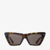 Lou Havana en donkerbruine acetaat cat-eye zonnebril Lou Havana en donkerbruine acetaat cat-eye zonnebril