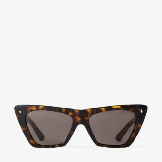 Lou Havana en donkerbruine acetaat cat-eye zonnebril